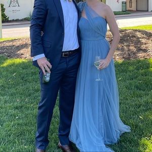 Revelry Rosalie Bridesmaid Dress in French Blue